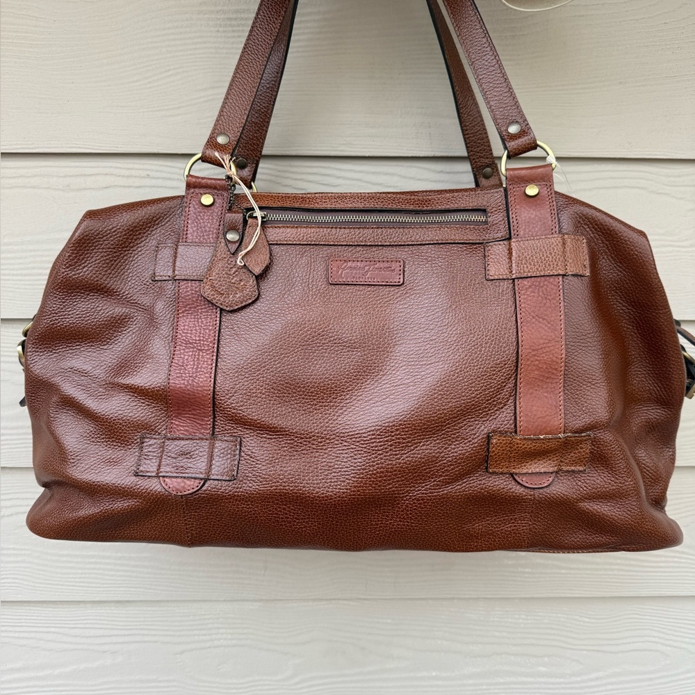 Anonimo Fiorentino Leather Travel Bag Brown Made In Italy